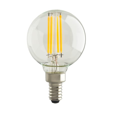 Satco Bulb, LED, 5W, 2700K, 120V, Clear, E12, G16, PK 2 S21735